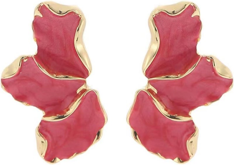 EXPHAIN Irregular Petal Earring For Women Stainless Steel Unique Statement Flower Dangle Earrings Trendy Jewelry Gift - Image 1